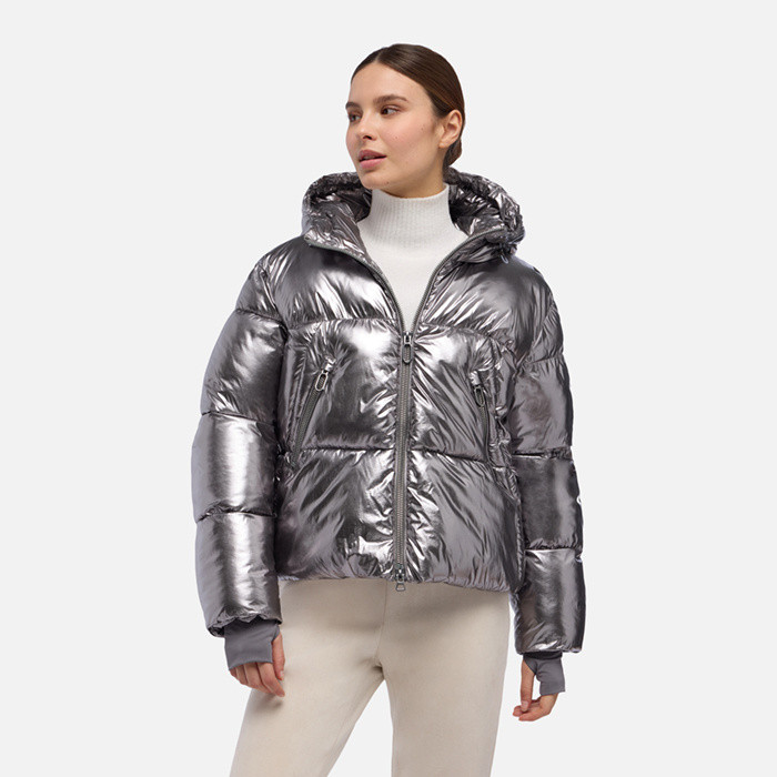 Bomber jacket SPHERICA WOMAN Gunmetal | GEOX