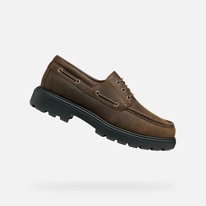 Leather loafers SPHERICA EC7 MAN Coffee | GEOX