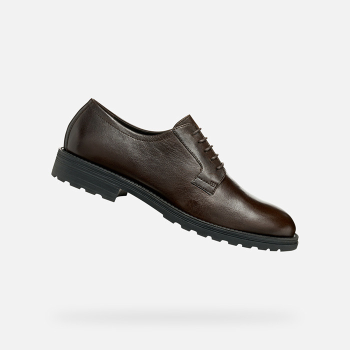 Leather shoes REDCLIF MAN Coffee | GEOX