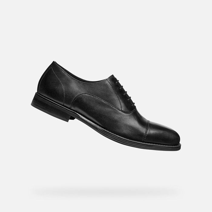 Leather shoes BARBERIGO MAN Black | GEOX
