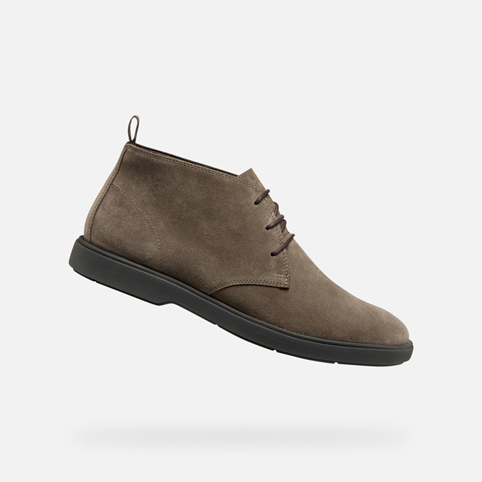 Suede ankle boots SPHERICA EC17 MAN Dove grey | GEOX