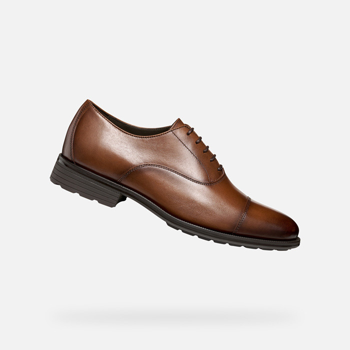Leather shoes WALK PLEASURE F MAN Cognac | GEOX