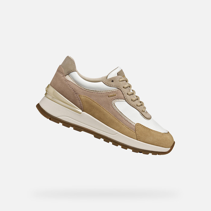 Waterproof trainers DESYA ABX WOMAN White/Powder | GEOX
