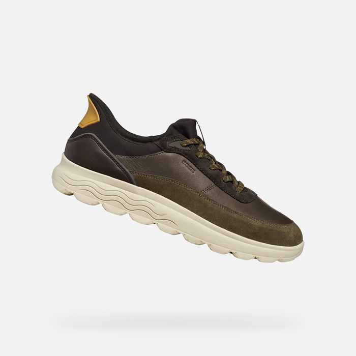 Slip in sneakers SPHERICA PLUS MAN Military/Coffee | GEOX
