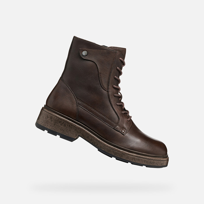 Biker ankle boots SWELEN WOMAN Dark Brown | GEOX