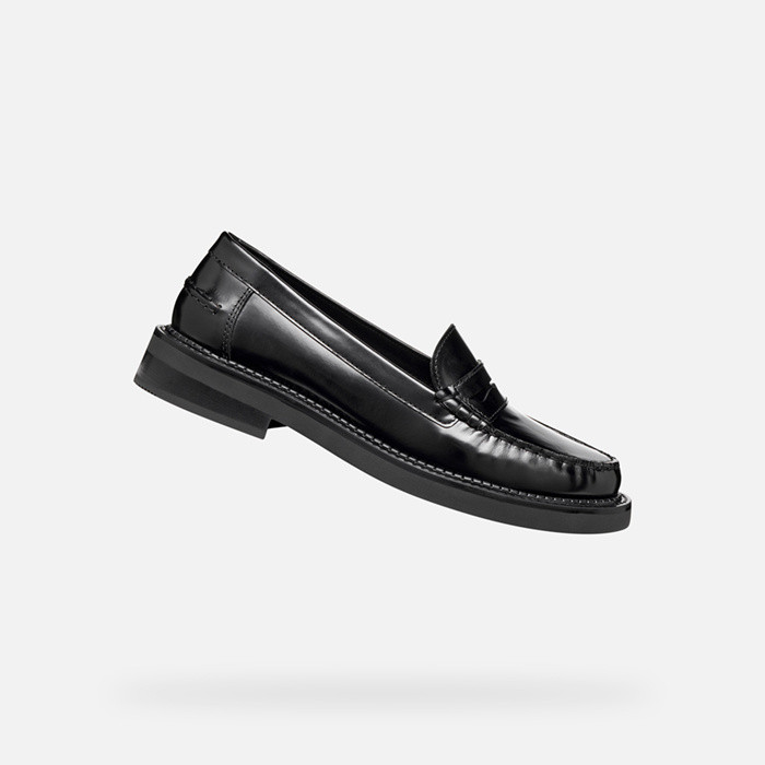 Leather loafers SERILDA WOMAN Black | GEOX