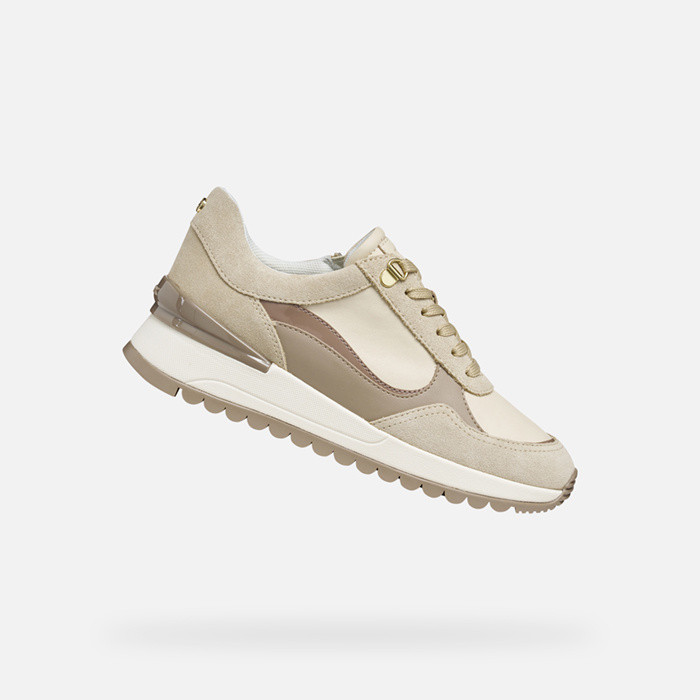 Wedge sneakers DESYA WOMAN Light taupe/Papyrus | GEOX
