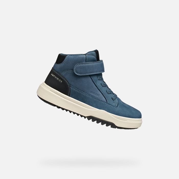 Waterproof boots BUNSHEE ABX BOY Denim/Black | GEOX