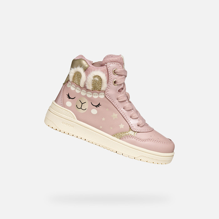 High top sneakers WASHIBA GIRL Old Rose/Platinum | GEOX