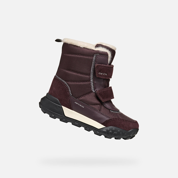 Winter boots TREKKYUP ABX GIRL Dark Burgundy | GEOX