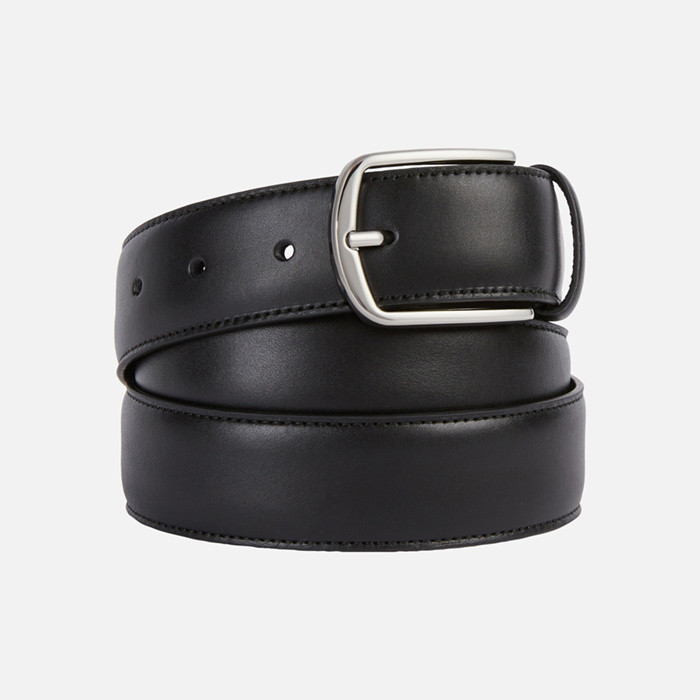 Leather belt BELT MAN Black | GEOX