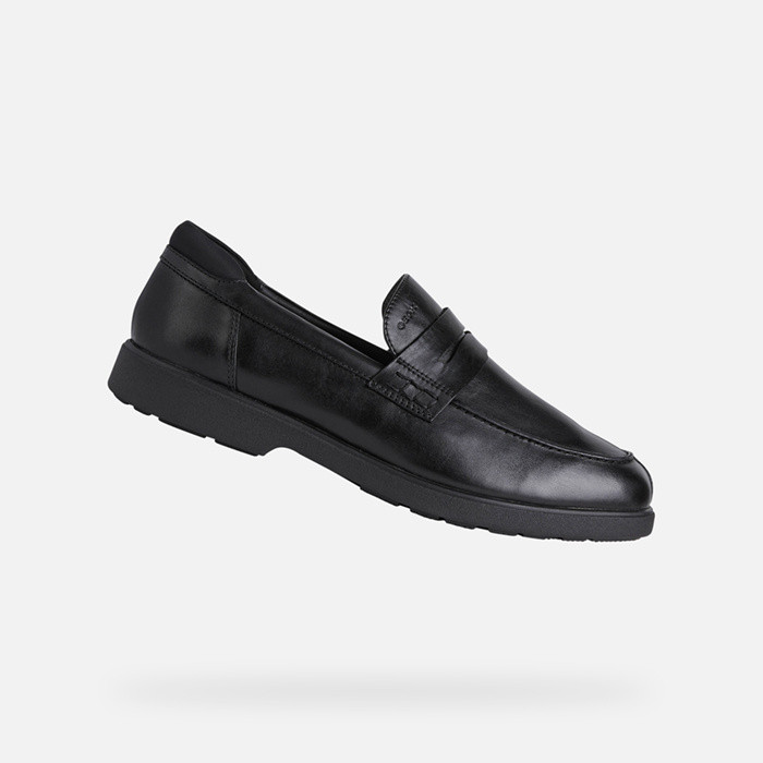 Leather loafers SPHERICA EC11 WIDE MAN Black | GEOX