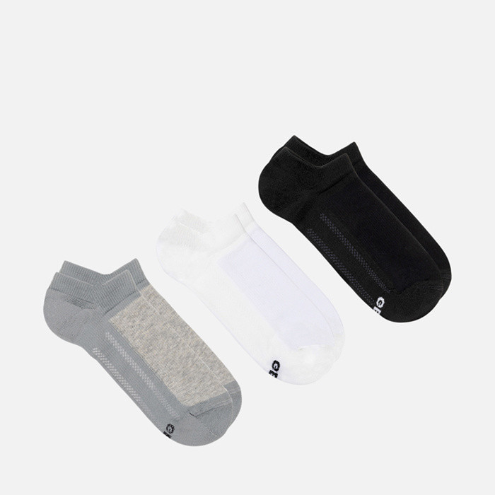 Short socks THREE-PACK SOCKS WOMAN Black/Melange grey/White | GEOX