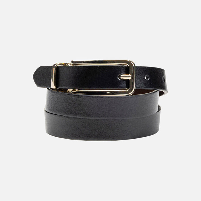 Leather belt BELT WOMAN Black/Coffee | GEOX