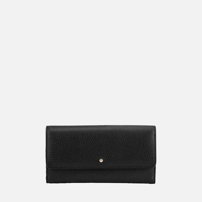 Leather wallet WALLET WOMAN Black | GEOX