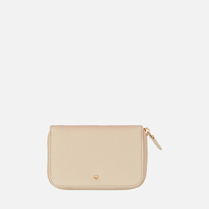 Wallet with zip WALLET WOMAN Off White | GEOX