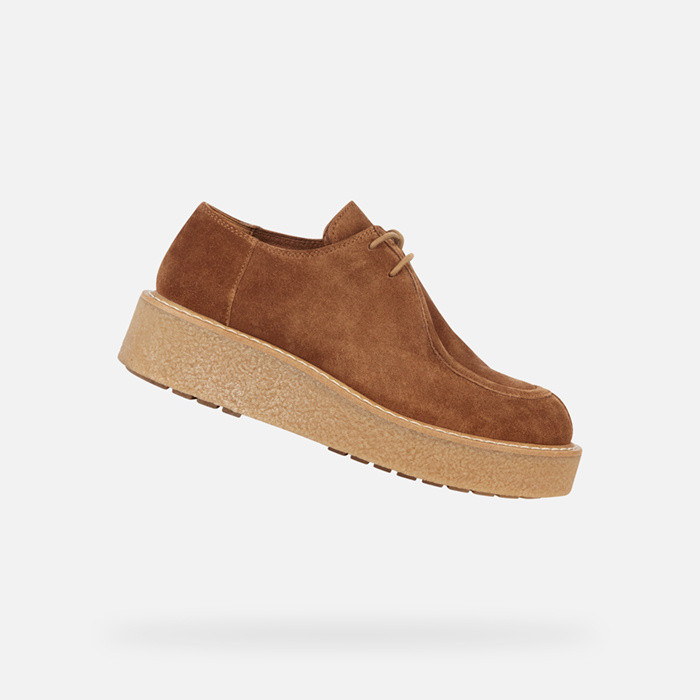 Suede shoes ELIDEA WOMAN Dark camel | GEOX