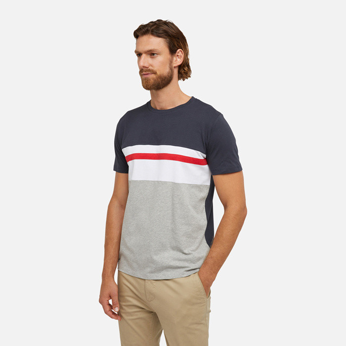 t-shirt T-SHIRT MAN Blue nights | GEOX