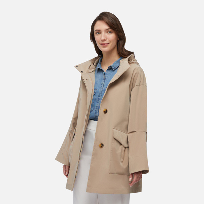 Long parka ROOSE WOMAN Nougat | GEOX