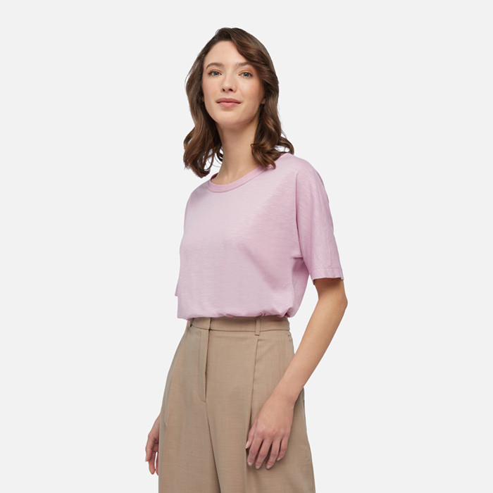 t-shirt T-SHIRT WOMAN Dawn Pink | GEOX