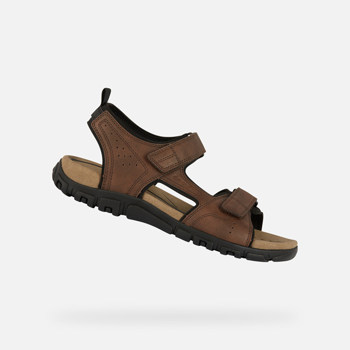 Open sandals STRADA MAN Dark Brown | GEOX