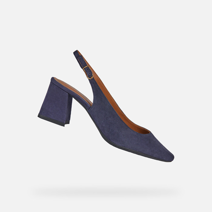 slingbacks with medium-high heels GISELDA WOMAN Navy | GEOX