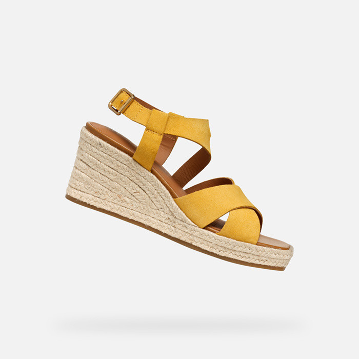 wedge sandals PANAREA WOMAN Yellow | GEOX