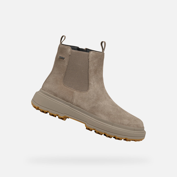 Waterproof ankle boots LAMIDIE + GRIP ABX WOMAN Taupe | GEOX