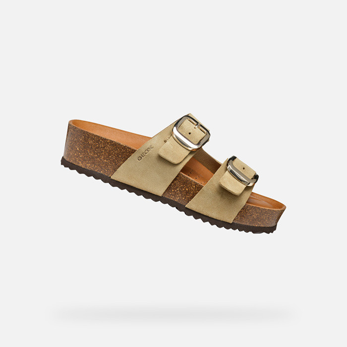 Slides shoes BRIONIA H WOMAN Light Taupe | GEOX