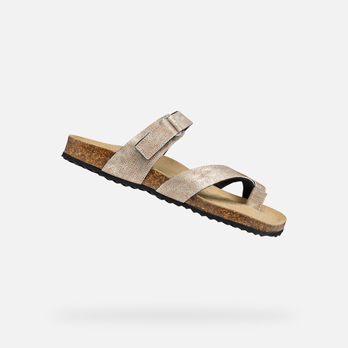 Slides shoes BRIONIA WOMAN Bronze | GEOX