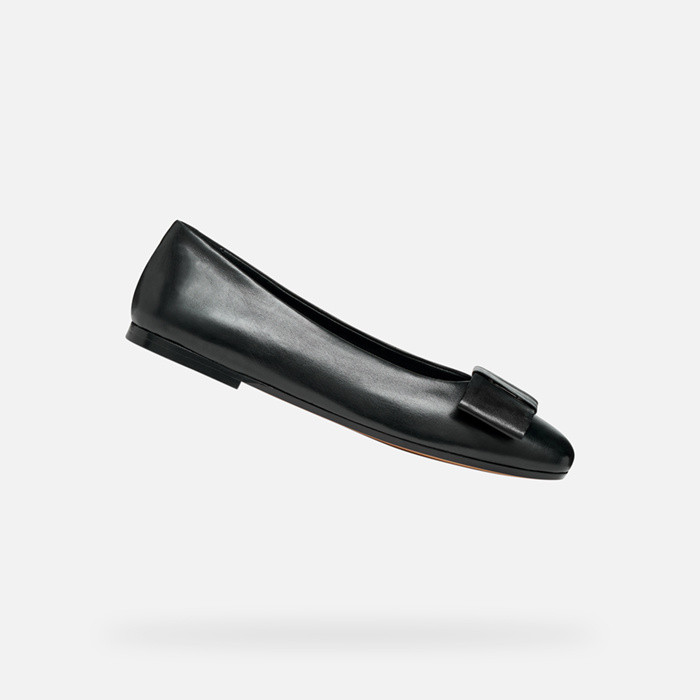 Pointed toe ballet flats BALLYSTAR WOMAN Black | GEOX