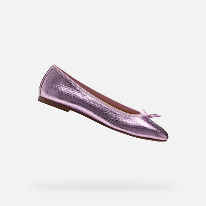 Patent leather ballerina flats MARSILEA WOMAN Lilac | GEOX